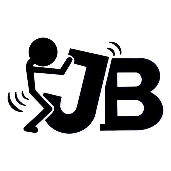 Black Fuck JB guy 6Wx3.9H Premium permanent vinyl decal - Picture 1 of 1